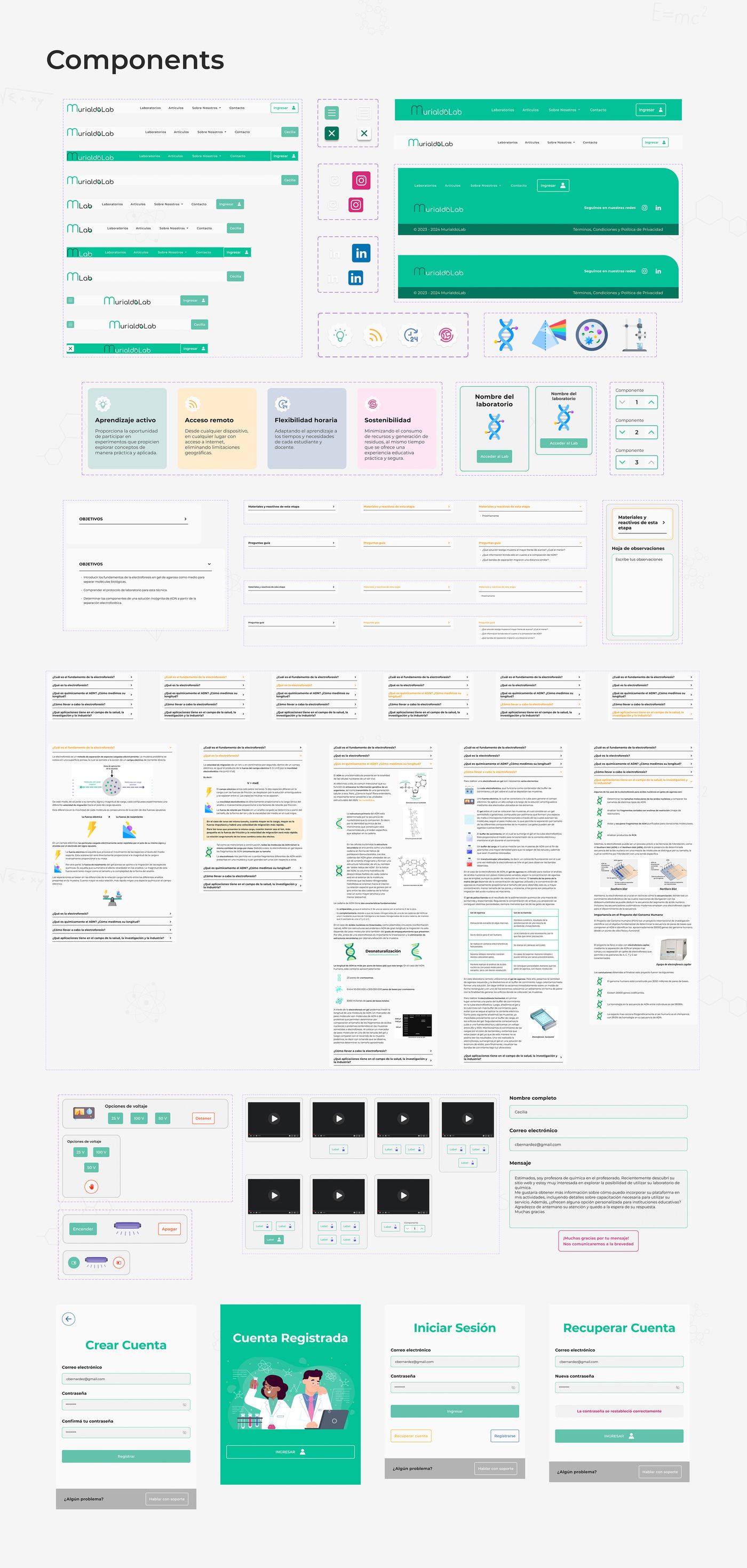 EduLabs high fidelity prototypes