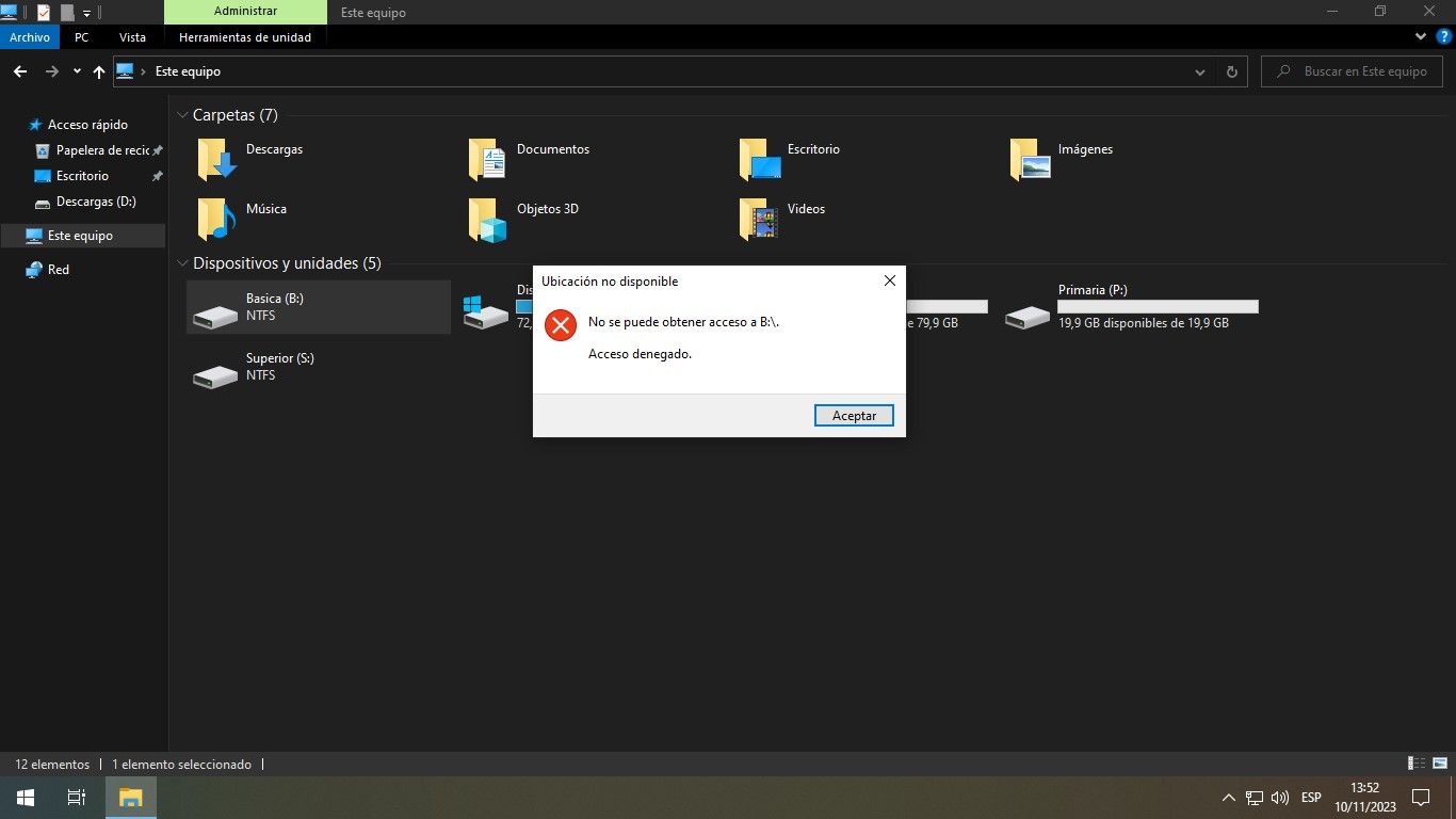 Storage access restriction settings